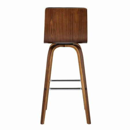 SEATSOLUTIONS 35 x 17 x 20 in. 26 in. Vienna Counter Height Barstool, Walnut Wood with Grey Faux Leather SE2522288